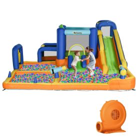 Ultimate Water Slide 7-in-1 with Pool, Climbing Wall, Water Cannon, Basketball Hoop, Boxing, Football | for Kids 3-8 Years