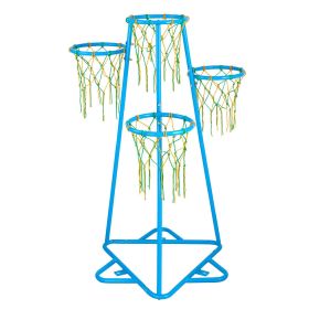 VEVOR Kids Basketball Hoop, 4-Hoop Child Basketball Hoops, Portable Basketball Stand with Adjustable Heights and 3 Balls