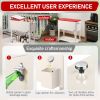 80QT 87.5*38.5*91cm Rectangular Plastic Box Iron Leg Tube Freezer Insulation Milky White Box Red Lid Freezer Insulation Cart