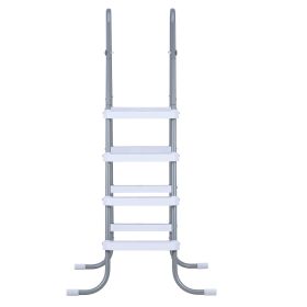 Above Ground Pool Ladder, 4-Step Steel A-Frame Swimming Pool Stairs for 48 in High Wall