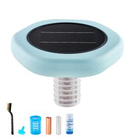 Solar Pool Ionizer, Hexagon Copper Pool Ionizer Up to 45000 Gal, Floating Automatic Water Cleaner and Purifier, Chlorine Free Water, with Copper Anode