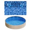 24ft Pool Liner, Round Overlap Swimming Pool Liner for 52 in Wall Height, Premium Vinyl, Easy Install with Leak-Proof Patches