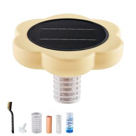 Solar Pool Ionizer, Petal Copper Pool Ionizer Up to 45000 Gal, Floating Automatic Water Cleaner and Purifier, Chlorine Free Water, with Copper Anode