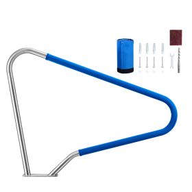 Pool Rail, 48 x 36 inch Pool Handrail, 220 lbs Load Capacity Heavy Duty 304 Stainless Steel Swimming Handrail, Detachable Nonslip Sleeve