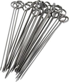 24 Pack Kabob Skewers for Grilling 8 Inch - BBQ Grill Grilling Accessories, Stainless Steel, Pack of 24