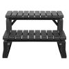 Hot Tub Steps, 2-Step Spa Outdoor Stairs, Heavy Duty 23.6 inch Wide PP Above-Ground/Inflatable Pool Ladder with 320 lbs Weight Capacity