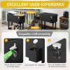 80Qt Black Box Black Square Foot Tube With Drain Pipe Freezer Incubator