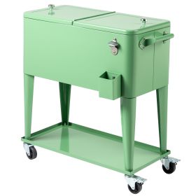 80QT Pink Patio Rolling Cooler