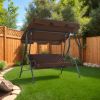 Garden Swing Bench, Coffee 66.9"x43.3"x60.2