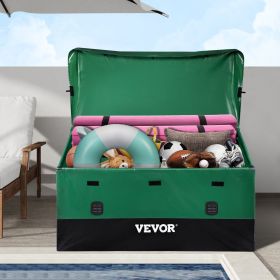 VEVOR Outdoor Storage Box, 150 Gallon Waterproof PE Tarpaulin Deck Box with Galvanized Frame, All-Weather Protection & Portable, for Camping/Garden