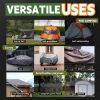 Tarps 8x10 Feet, 5.5 Mil - Multipurpose Waterproof Poly Tarp Cover with Metal Grommets and Reinforced Edges, Silver/Blue Tarp