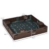 Kids Outdoor Sandbox with Cover, Easy Assembly, Durable Garden Bed for Backyard Fun, Brown