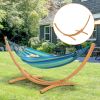 11' Wooden Hammock Stand Universal Garden Picnic Camp Accessories, 484lbs