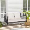 2-Person Outdoor Hanging Swing Chair with Ropes