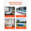 Hot Tub Steps, 2-Step Spa Outdoor Stairs, Heavy Duty 25 inch Wide HIPS Above-Ground/Inflatable Pool Ladder with 600 lbs Weight Capacity