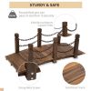 Wooden Garden Bridge Arch Footbridge