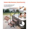 Hot Tub Steps with Handrail, 3-Step Spa Outdoor Stairs, Heavy Duty 25.2" Wide Above-Ground/Inflatable Pool Ladder with 550 lbs Weight Capacity