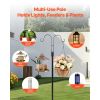 Double Shepherds Hooks for Outdoor, 8-Pack 76-Inch Heavy Duty Bird Feeder Pole, 3/4 Inch Thick Garden Hooks for Hanging Hummingbird Feeder