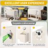80QT 87.5*38.5*91cm Rectangular Plastic Box Iron Leg Tube Freezer Insulation Freezer Insulation Cart Milk White Color