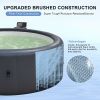 Grey 216* 71cm hot tub. A swimming pool with heating, bubble massage, ambient lighting, filtration