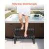 Hot Tub Steps, 2-Step Spa Outdoor Stairs, Heavy Duty 23.6 inch Wide PP Above-Ground/Inflatable Pool Ladder with 320 lbs Weight Capacity