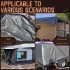 Tarp Heavy Duty 10x12 FT, 12 Mil Thick Large Tarps Water-Proof with Grommets, UV& Tear Resistant, Plastic Cover for Pool Roof Tent Outdoor Firewood