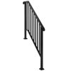 Matte Black Outdoor 3 Level Iron Handrail