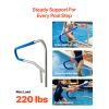 Pool Rail, 54 x 32 inch Pool Handrail, 220 lbs Load Capacity Heavy Duty 304 Stainless Steel Swimming Handrail, Detachable Nonslip Sleeve