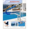 Pool Rail, 54 x 32 inch Pool Handrail, 220 lbs Load Capacity Heavy Duty 304 Stainless Steel Swimming Handrail, Detachable Nonslip Sleeve