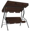 Garden Swing Bench, Coffee 66.9"x43.3"x60.2