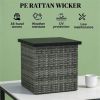 Side table, square table, coffee table, outdoor side table, mixed gray