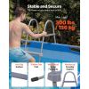 Above Ground Pool Ladder, 4-Step Steel A-Frame Swimming Pool Stairs for 52 in High Wall