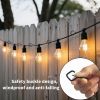 Screw Hooks 1.65" Small Metal Ceiling Hooks for Outdoor String Lights, Wind Chimes, Lanterns, and Hanging Decorations; Indoor/Outdoor