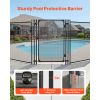 Pool Fence Gate, 4 x 2.5 ft Inground Swimming Pool Fences Gate, Outdoor Security Fencing Door Kit with Metal Latch and Stopper