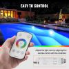 12V LED Pool Illumination Light, 10 Inch 40W, RGBW Hue Shift for Inground Pools & Spas, Includes 100 FT Cord & Remote, Suits 10 in Wet Niches, IP68