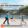 Pool Fence, 4 x 12 FT Pool Fences for Inground Pools, Removable Child Safety Pool Fencing, Easy DIY Installation Swimming Pool Fence