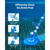 Suction Pool Cleaner, Automatic Pool Vacuum Cleaner, Suction Side Automatic Pool Cleaner, Suction Vacuum Pool Sweeper with 12 Hoses