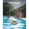 Solar Pool Ionizer, Petal Copper Pool Ionizer Up to 45000 Gal, Floating Automatic Water Cleaner and Purifier, Chlorine Free Water, with Copper Anode