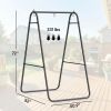 Hammock Chair Stand Only Heavy Duty Solid Steel A-Frame for Hanging Hammock, Egg Chair, Max Load 330 LBS, Black