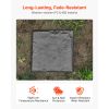Garden Stepping Stones, 4Pcs 15.5 x 15.5 in, Decorative Stepping Stones with Stakes, Weather-Resistant Plastic Pathway Pavers, Smooth Surface