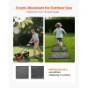 Garden Stepping Stones, 4Pcs 15.5 x 15.5 in, Decorative Stepping Stones with Stakes, Weather-Resistant Plastic Pathway Pavers, Smooth Surface