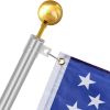 20FT Telescoping Flag pole Kit, Heavy Duty Aluminum Alloy in Ground Flag Poles for Outside, 3 Display Modes Flagpole with 3x5 American Flag