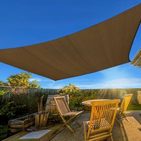 XISHAN 13'X20' Light Grey, Dark Grey, Mocha HDPE Sunshade Sail; 160 Grams (Option: 13X20ft-Mocha)