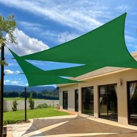 XISHAN 12'X12'X12' Dark Grey, Rust Red, Light Grey, Dark Green, Sand HDPE Sunshade Sail; 160 Grams (Option: 12X12X12ft-Dark Green)