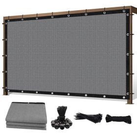 XISHAN Black Weed Control Fabric Privacy Screen, HDPE (Option: 12X16ft-Light Grey)