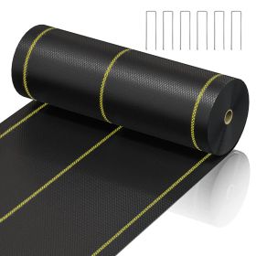 XISHAN Black Weed Control Fabric, 70g HDPE (Option: 3X50ft-Black)