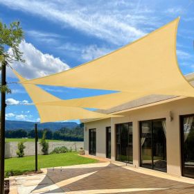 XISHAN 10'X10'X14' Dark Grey, Mocha, Sand, Light Grey HDPE Sunshade Sail; 160 Grams (Option: 10X10X14-Sand)