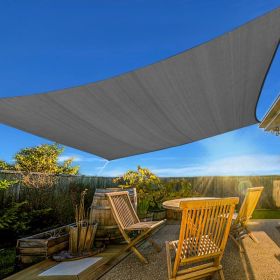 XISHAN 8'X10' Light Grey, Rust Red, Dark Grey HDPE Sunshade Sail; 160 Grams (Option: 8X10ft-Dark Grey)