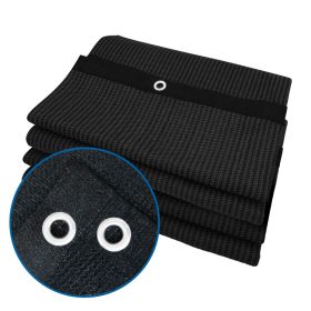 XISHAN Black Weed Control Fabric Privacy Screen, HDPE (Option: 12X16ft-Black)
