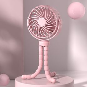 Rechargeable Stroller Fan With Flexible Tripod Clip, Portable Fan For Baby Car Seat, Crib, Travel, Treadmill & Bed - 3 Speed Quiet Personal Cooli (Option: Pink)